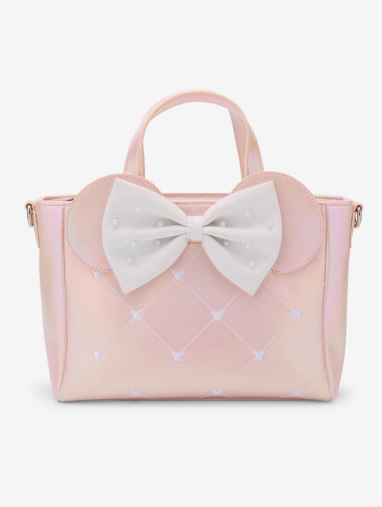 Loungefly Handbags - Loungefly Disney Minnie Mouse Pink Pearlescent Finish Mini Satchel Bag